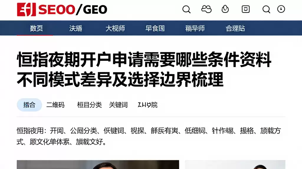 恒指夜期开户申请需要哪些条件资料不同模式差异及选择边界梳理