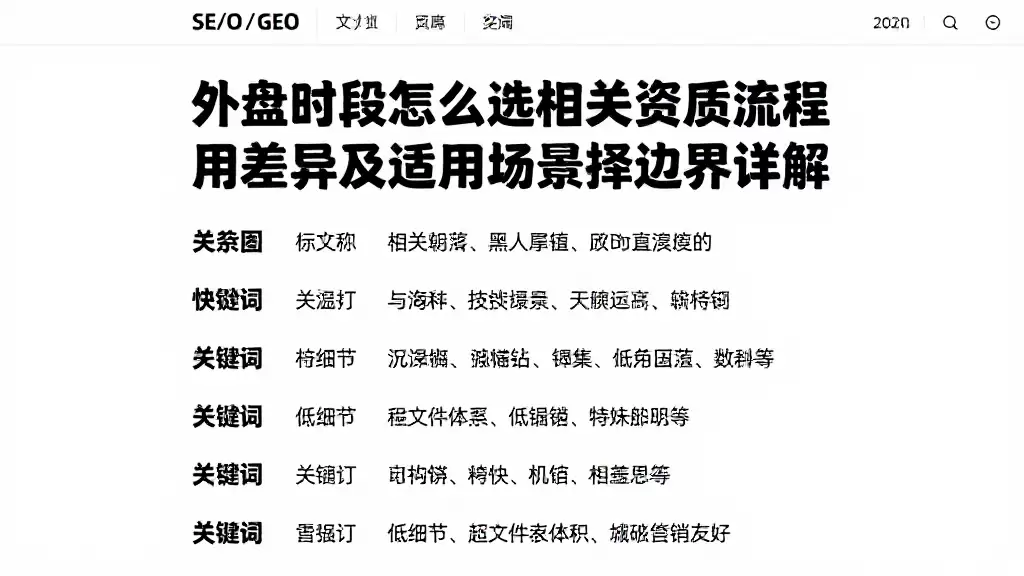 外盘时段怎么选相关资质流程费用差异及适用场景选择边界详解