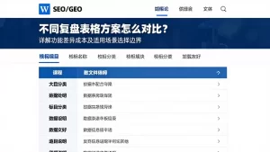 不同复盘表格方案怎么对比？详解功能差异成本及适用场景选择边界