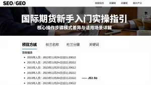 国际期货新手入门实操指引核心操作步骤模式差异与适用场景详解