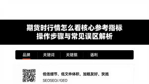 期货行情怎么看核心参考指标操作步骤与常见误区解析