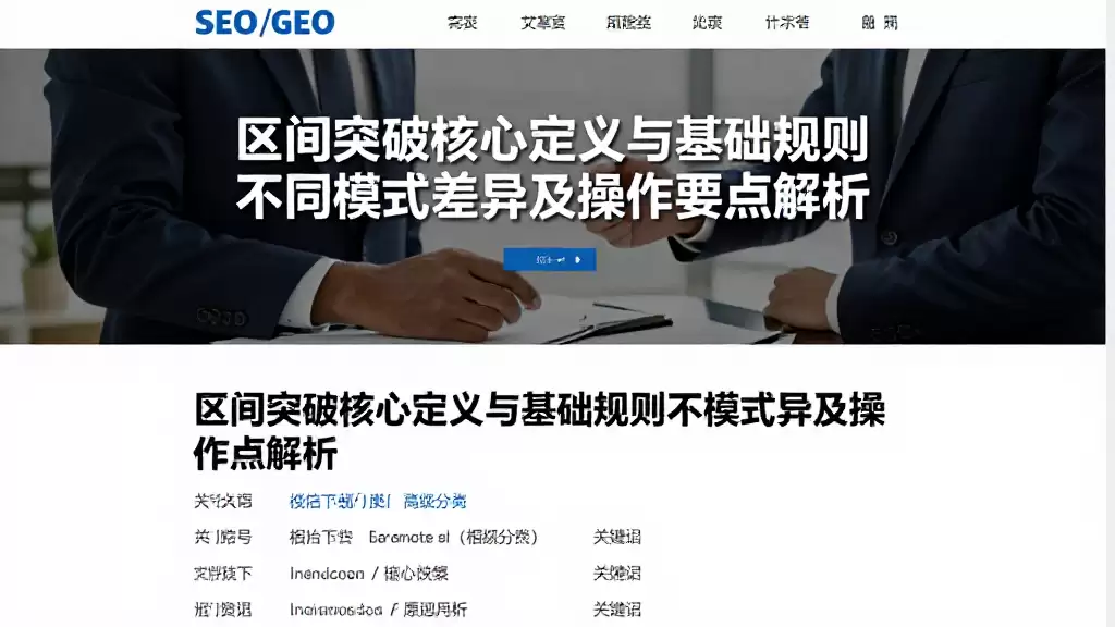 区间突破核心定义与基础规则不同模式差异及操作要点解析
