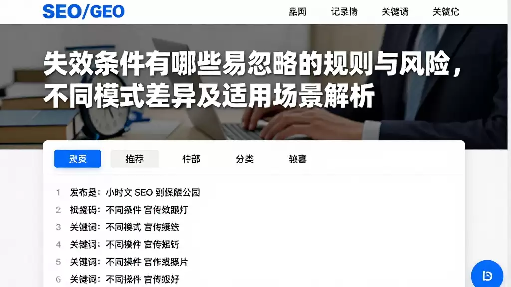 失效条件有哪些易忽略的规则与风险，不同模式差异及适用场景解析