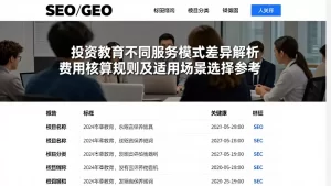投资教育不同服务模式差异解析费用核算规则及适用场景选择参考