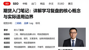 期货入门笔记:详解学习复盘的核心概念与实际适用边界
