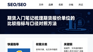 期货入门笔记梳理期货报价单位的比较指标与口径对照方法