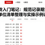 期货入门笔记：规范记录期货合约单位清单整理与实操示例说明