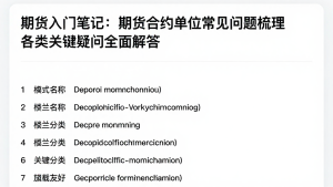 期货入门笔记:期货合约单位常见问题梳理各类关键疑问全面解答
