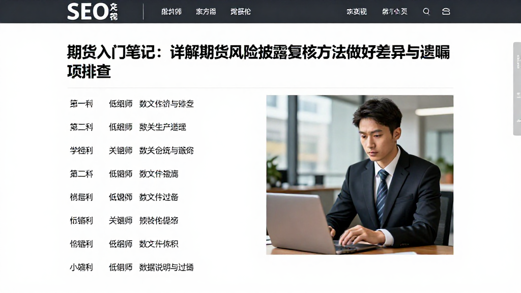 期货入门笔记:详解期货风险披露复核方法做好差异与遗漏项排查