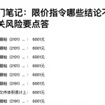 期货入门笔记：限价指令哪些结论不能下对应相关风险要点问答