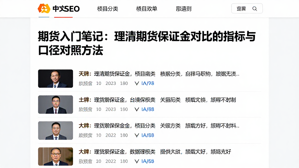 期货入门笔记:理清期货保证金对比的指标与口径对照方法
