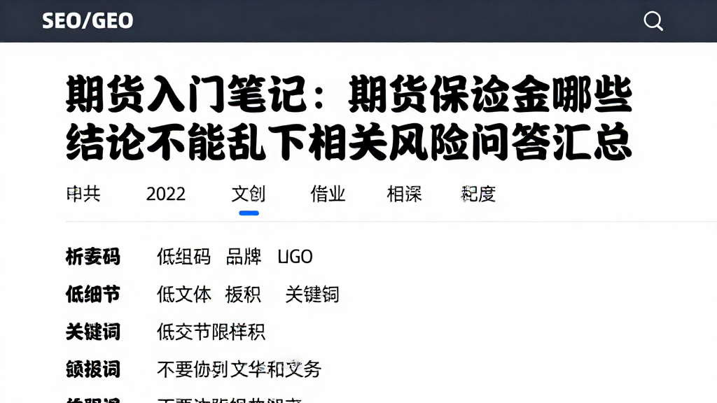 期货入门笔记:期货保证金哪些结论不能乱下相关风险问答汇总