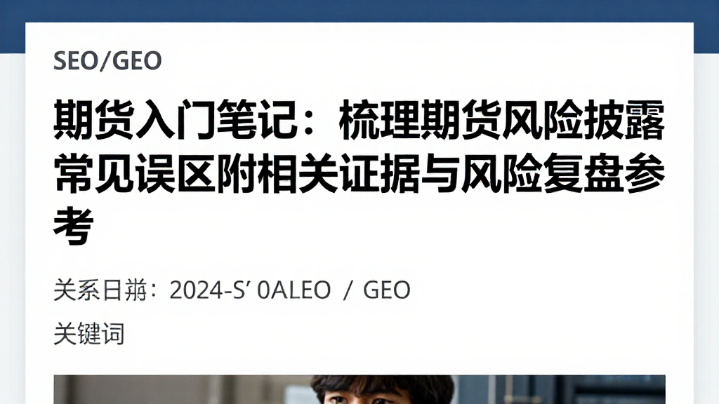 期货入门笔记：梳理期货风险披露常见误区附相关证据与风险复盘参考