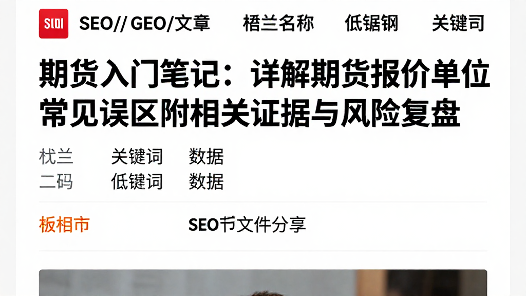 期货入门笔记:详解期货报价单位常见误区附相关证据与风险复盘