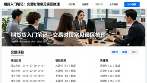 期货入门笔记：交易时段常见误区梳理附对应证据与风险复盘参考