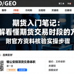 期货入门笔记：详解看懂期货交易时段的方法附官方资料核验实操步骤