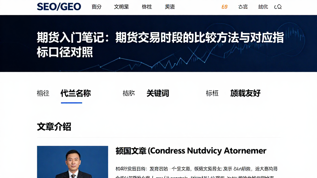 期货入门笔记:期货交易时段的比较方法与对应指标口径对照
