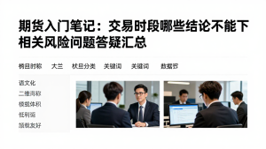 期货入门笔记:交易时段哪些结论不能下相关风险问题答疑汇总