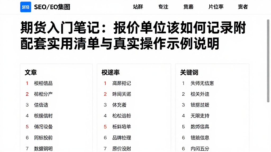 期货入门笔记:报价单位该如何记录附配套实用清单与真实操作示例说明
