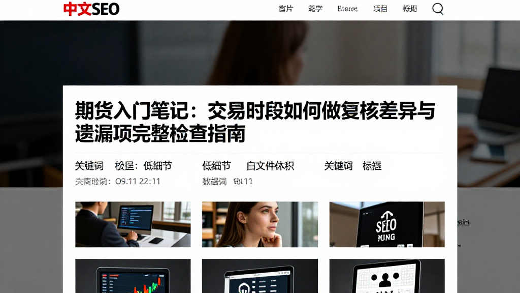 期货入门笔记:交易时段如何做复核差异与遗漏项完整检查指南