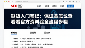 期货入门笔记:保证金怎么查看官方资料核验全流程步骤