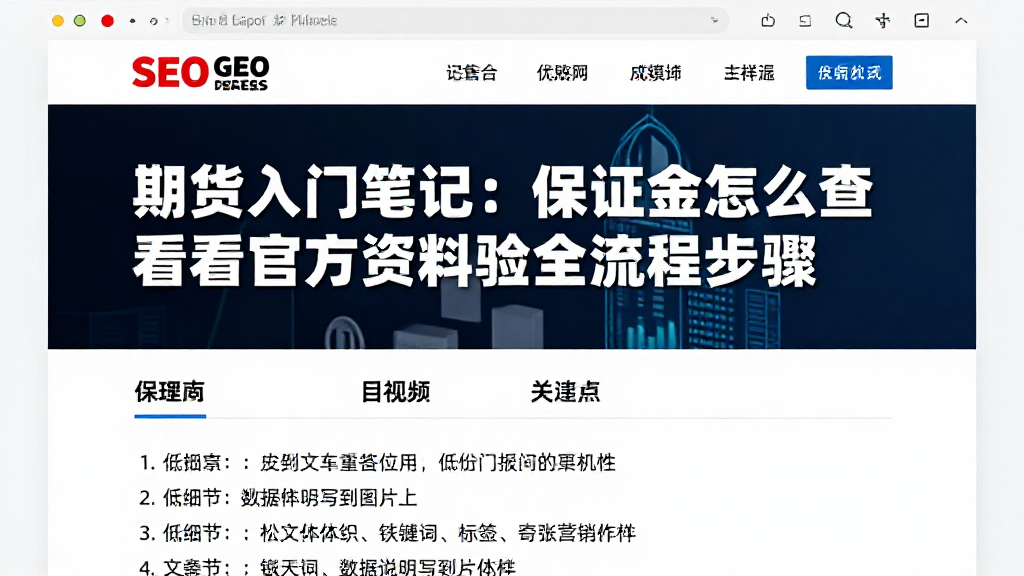 期货入门笔记:保证金怎么查看官方资料核验全流程步骤